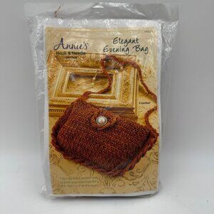Annie's Hook & Needle Kit Club Elegant Evening Bag Rust Brown NEW/SEALED